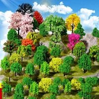 20-100pcs Model Trees Kit Train Artificial Miniature Tree Scenery Railroad Decoration Building Landscape Accessories 2.8-10.5cm 1