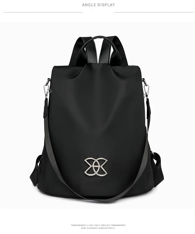 Weiblicher 2024 neuer Trend Oxford-Stoff leichter atmungsaktiver modischer lässiger Damen-Diebstahlschutz-Rucksack_voghion.com