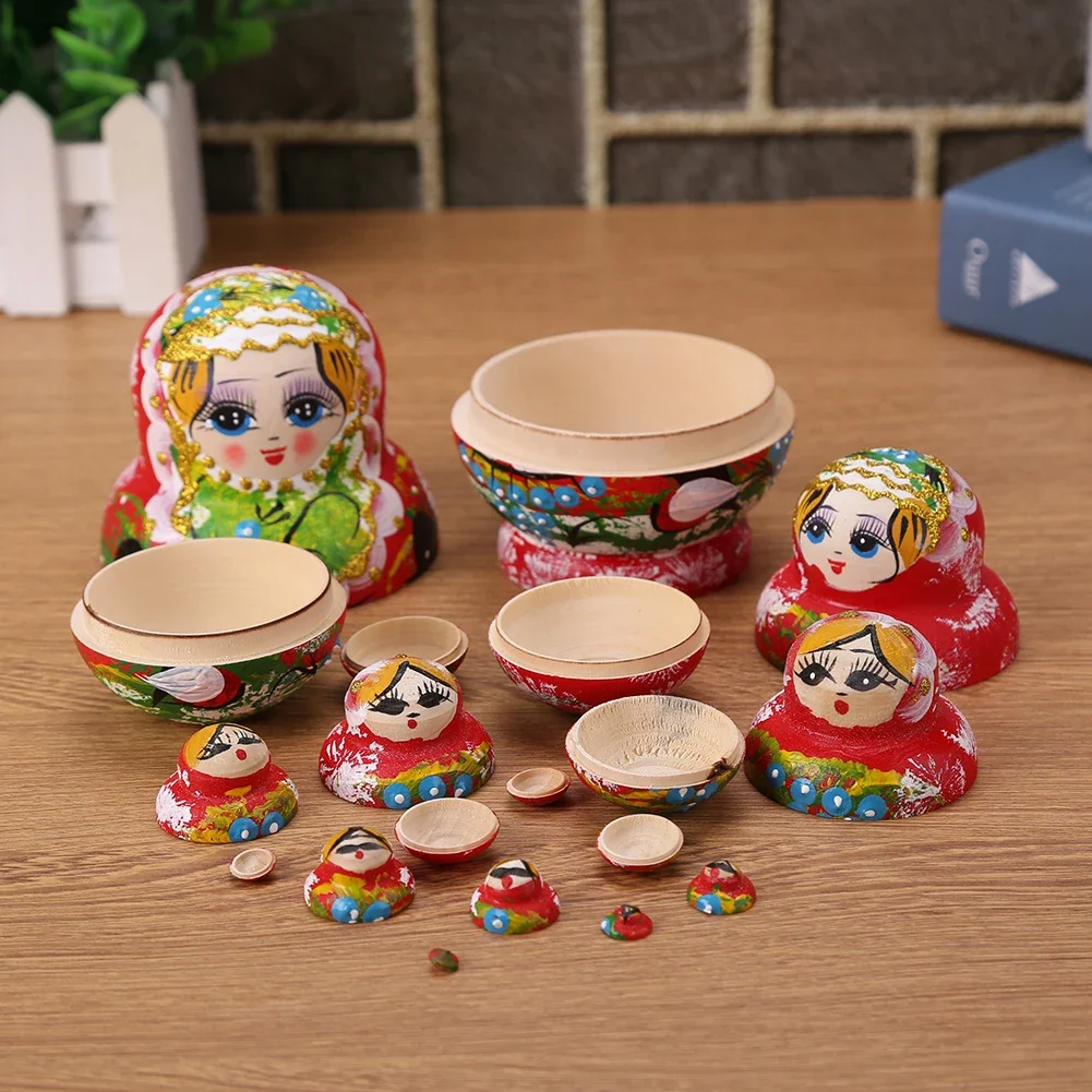 5/10-Layers Matrioschka Houten Russian Nesting Matryoshka Doll Poppen Voor Kinderen Brithday Geschenken Decor Poupée De Russ