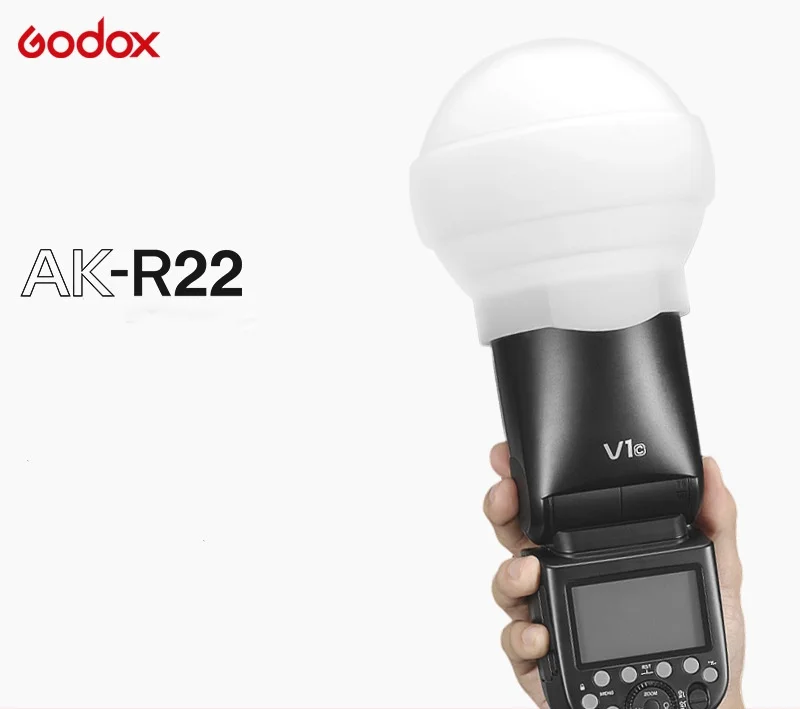 Flash Diffuser Godox AK-R22 Silicone Softbox Portable Camera Reflector Small Soft Light Ball Photography Lighting Kit