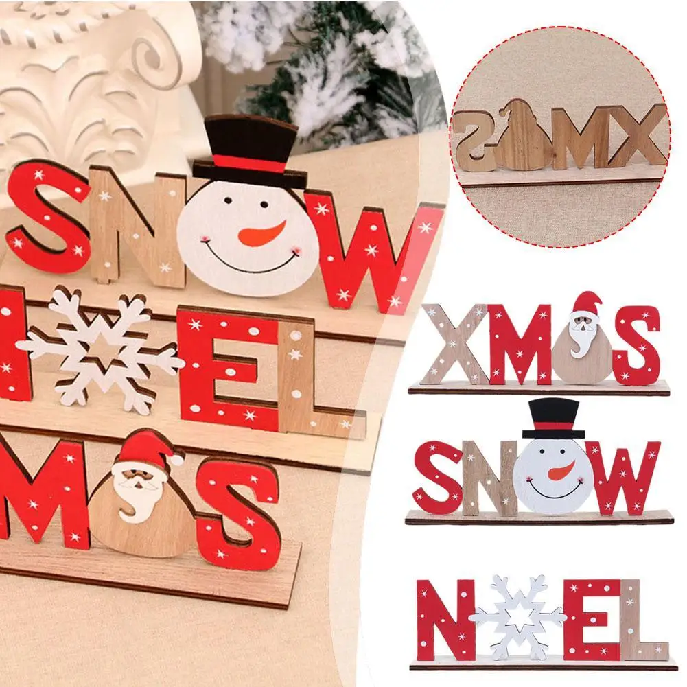 

Xmas Letter Wooden Ornaments DIY Wood Crafts For Christmas Home Table Decoration New Year Kids Gift 2024