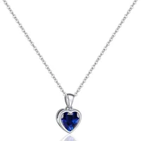 925 argent Sterling rouge Greem bleu coeur Zircon cou chaîne pendentifs colliers pour femmes bijoux de luxe accessoires Argent 925 5