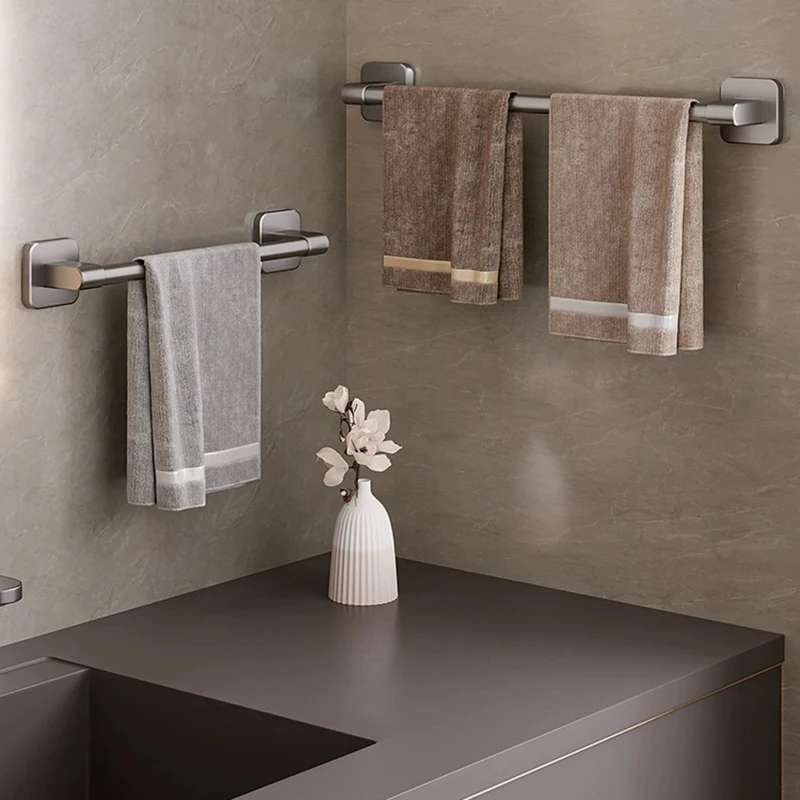 Towel Holder Bathroom Towel Holder Without Drilling Self-Adhesive Rack Rail