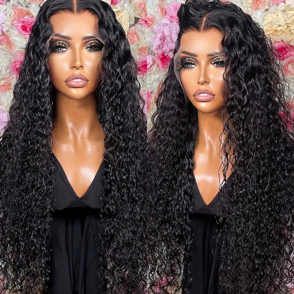 

Hd Deep Wave 13x4 Lace Frontal Wig 30 34 Inch Curly Lace Front Wigs For Black Women Water Wave Lace Human Hair Wig