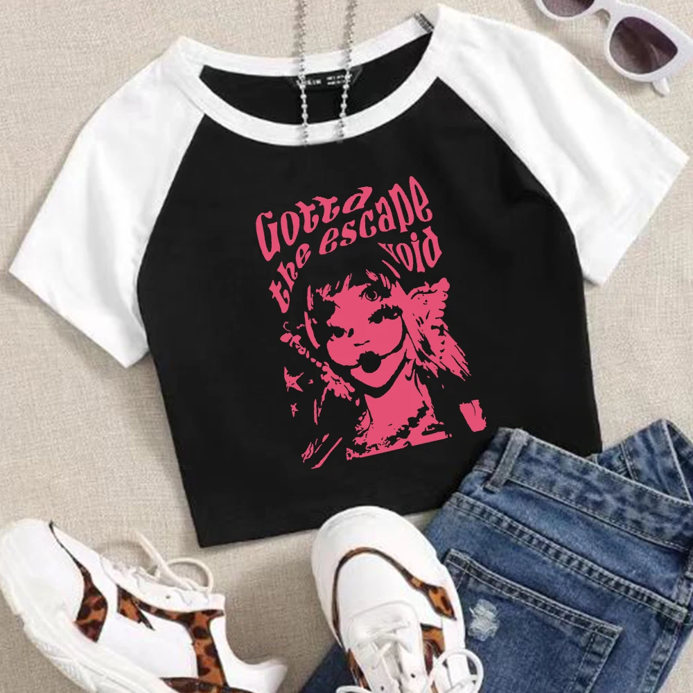 

Woman's Crop T-Shirt Melanie Martinez Popular Music Girls Fashion O-Neck Short Sleeves Shirts