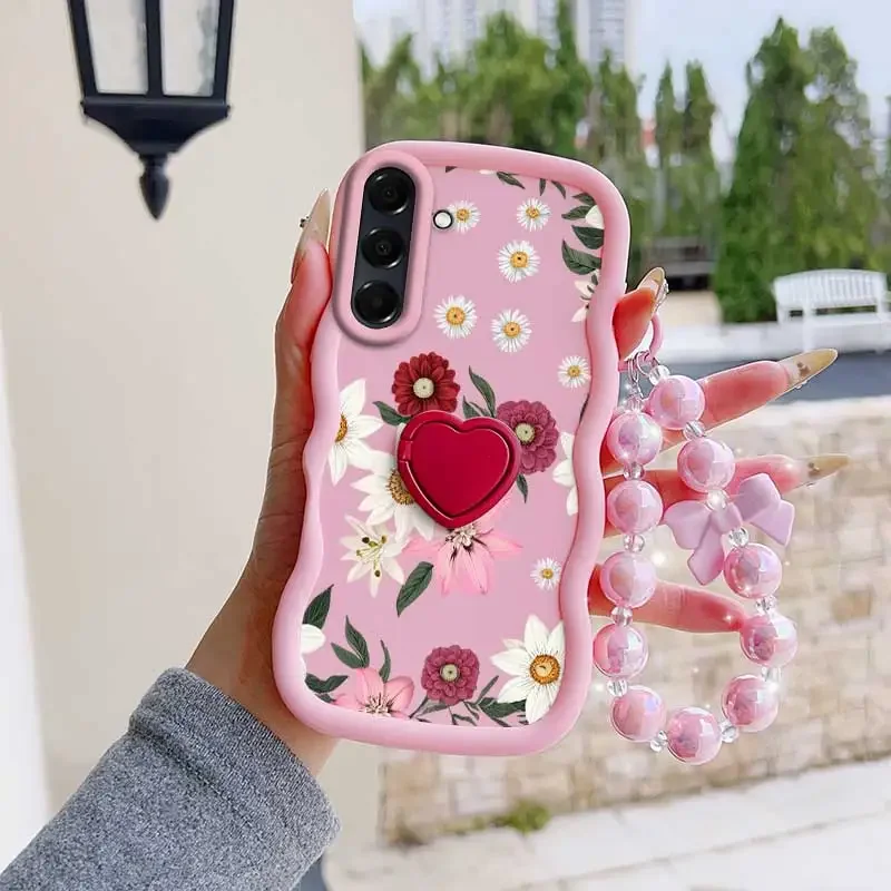Fragrant Flower Phone Case Set with Lanyard & Stand (3-Piece)