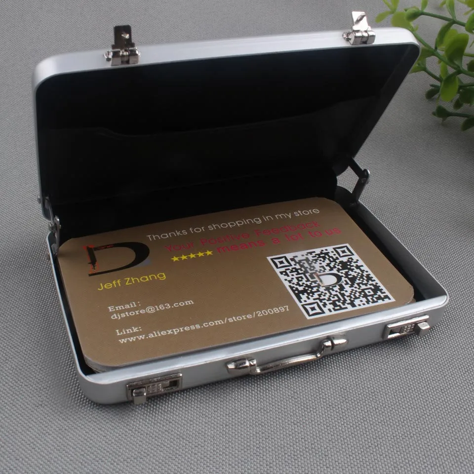 9,8 x 6,8 x 1,6 cm, niedlicher, sicherer Kreditkartenhalter aus Aluminium, Geldbörse, Visitenkartenhalter, 4 Stück – Detail 7