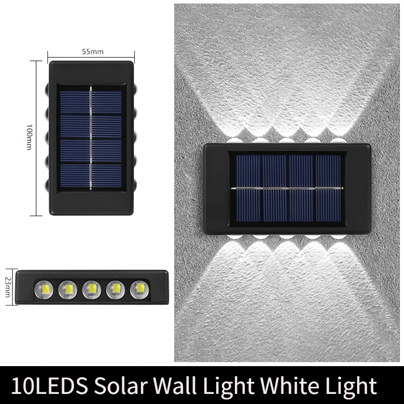 led solar lights 1Pcs Solar Wall Lamp Outdoor Lighting Waterproof Home Garden Decor Lamps for Balcony Courtyard Fence Sunlight Lamp Outdoor Lamp solar motion lights Solar Lamps