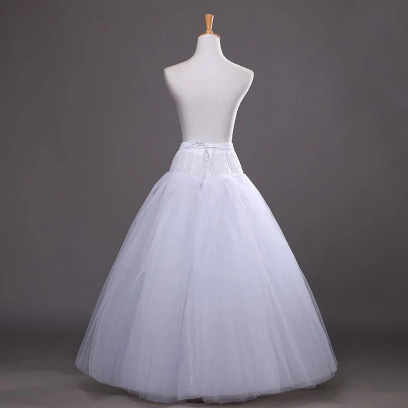 

4-layer Hoop-free Long Half Skirt Petticoat Bridal Wedding Dress Lined