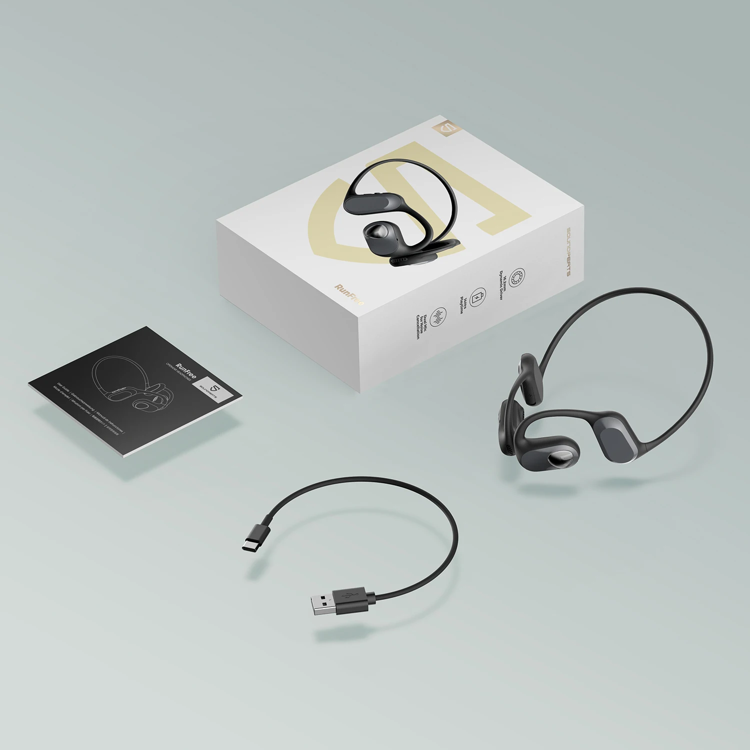 SoundPEATS RunFree 空気伝導ワイヤレスイヤホン Bluetooth 5.3