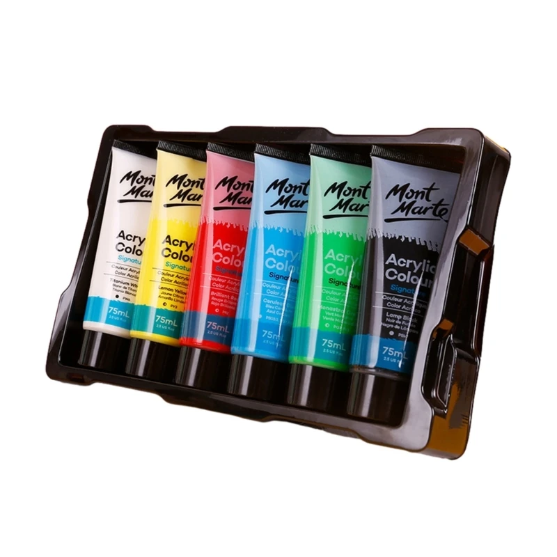 75ml Bottle Rich Pigmented, Waterproof Acrylic Paints Set for Artists, Beginners