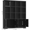 Bookshelf and Bookcase, Double Wide Bookshelfs with 4 Doors,  Kids Bookshelfs with Storage Large Open Bookshelf Kids Book Shelf 4