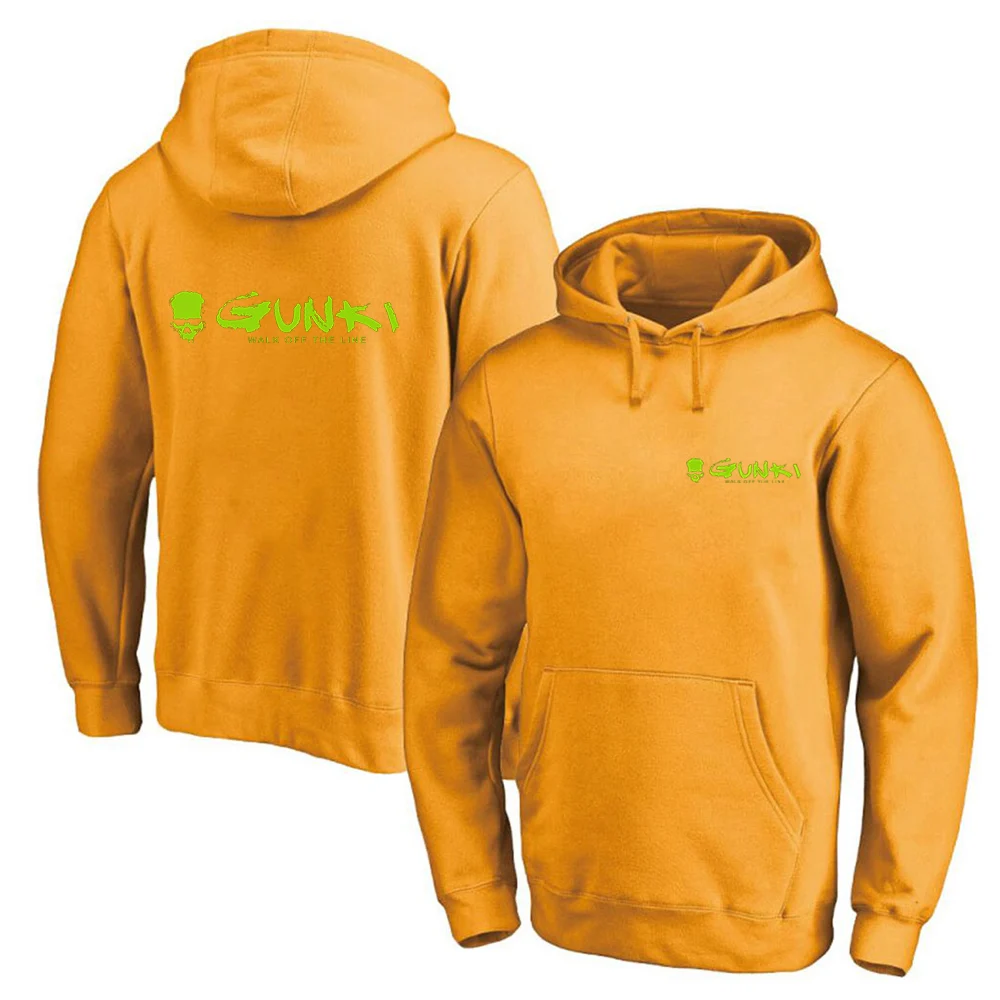 2024 Men's Autumn Gunki Solid Color Men Hoodies Warm Mens Sweatshirt Fashion Streetwear Casual Men's Loose Pullovers Brand Hoody 6