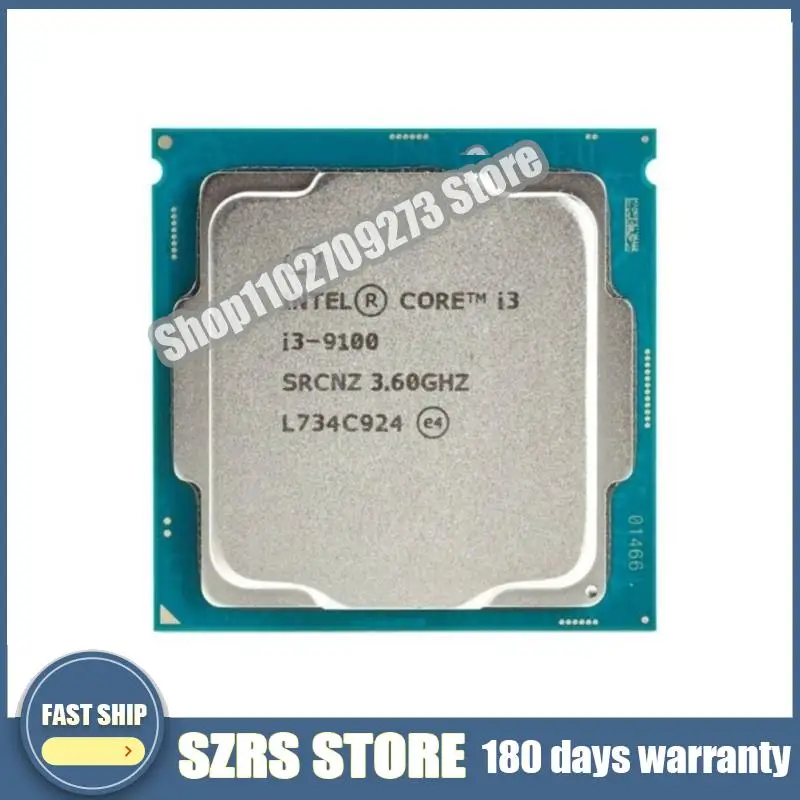 Processeur Int @ L Core I3 9100 3.6Ghz D'Occasion, Pour Frontal Core, 65W, 6M, Lga 1151
