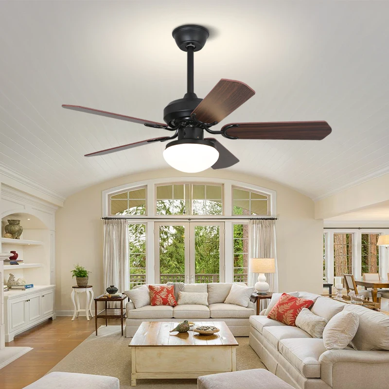 Hunter 52Inch Ceiling Fans With Lights And Remote Pull Switch Black 5 Blade Ceiling Fan With Light For Living Room Bedroom Ceiling Fan