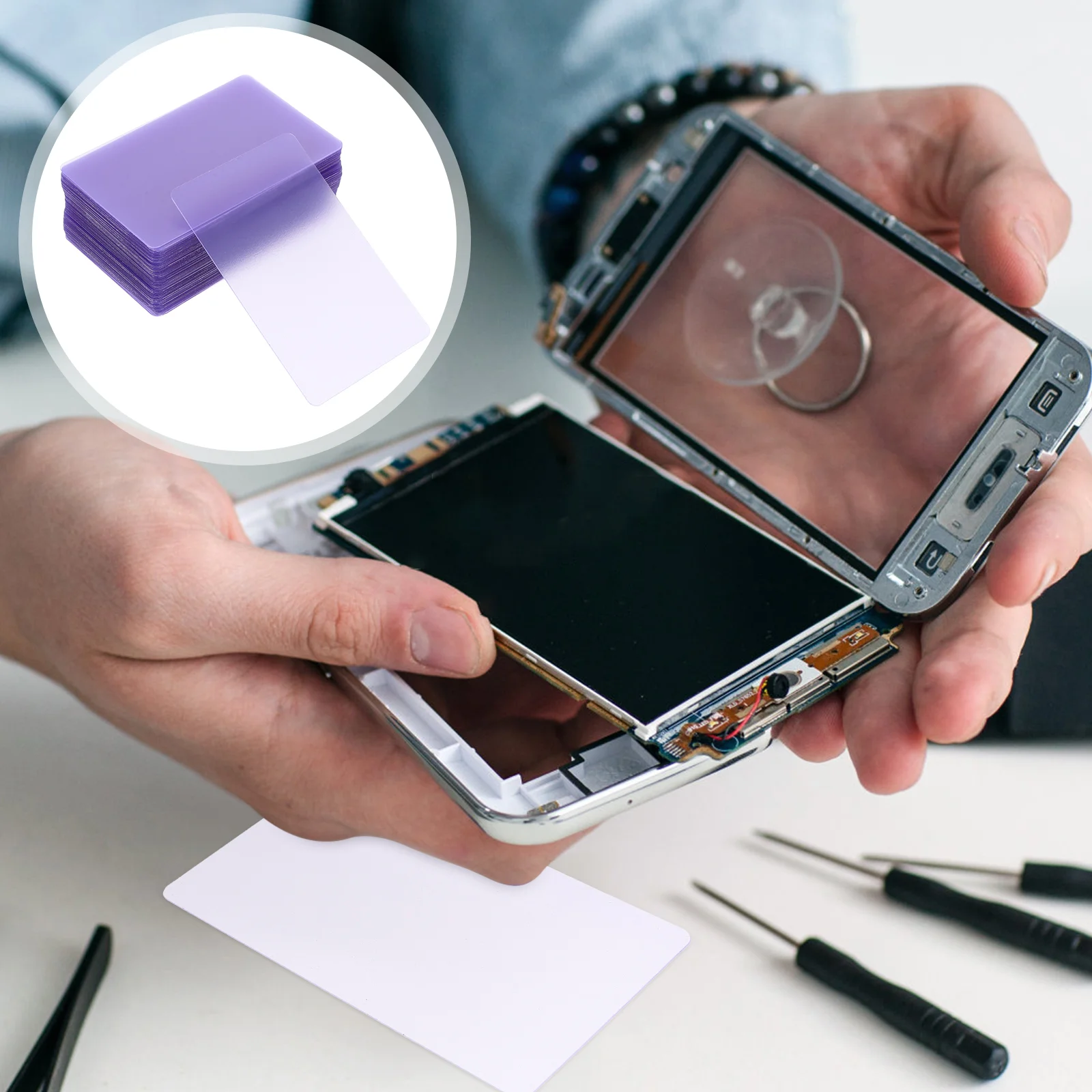 

Pry Cards Phone Opening Pry Tools Mobile Phone LCD Screen Repair Kit Opening Card Thin Pry Opening Tool Repair Cards Kit