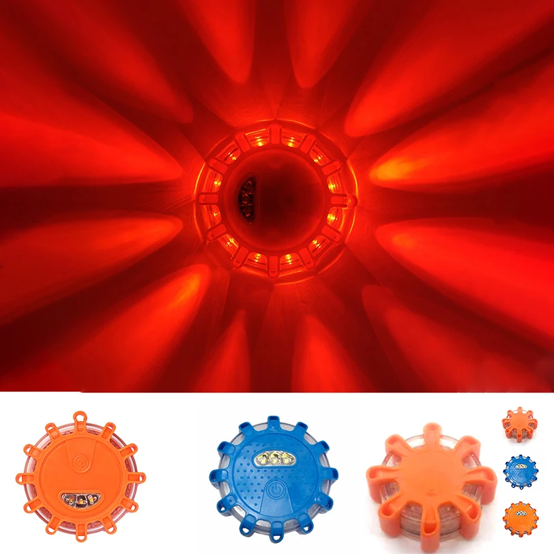 

LED Car Warning Light Rescue Strobe Light Orange Beacon Lighting Roadside Safety Flashing Lamp Portable Camping Emergency Lights