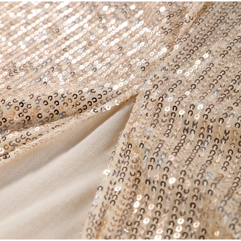 Sexy Pailletten-Damenkleid, schlank, Neckholder, rückenfrei, ärmellos, bodenlang, Hüftpaket, Kleider, weiblich, 2025, Party, Abend, Vestidos – Detail 10