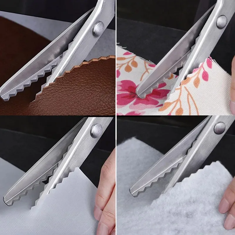 Professional Zig Zag scissors fabric Pinking Shears Needlework Dressmaking Sewing Cutter DIY Deco Sewing Tailor Craft Scissors Supplies