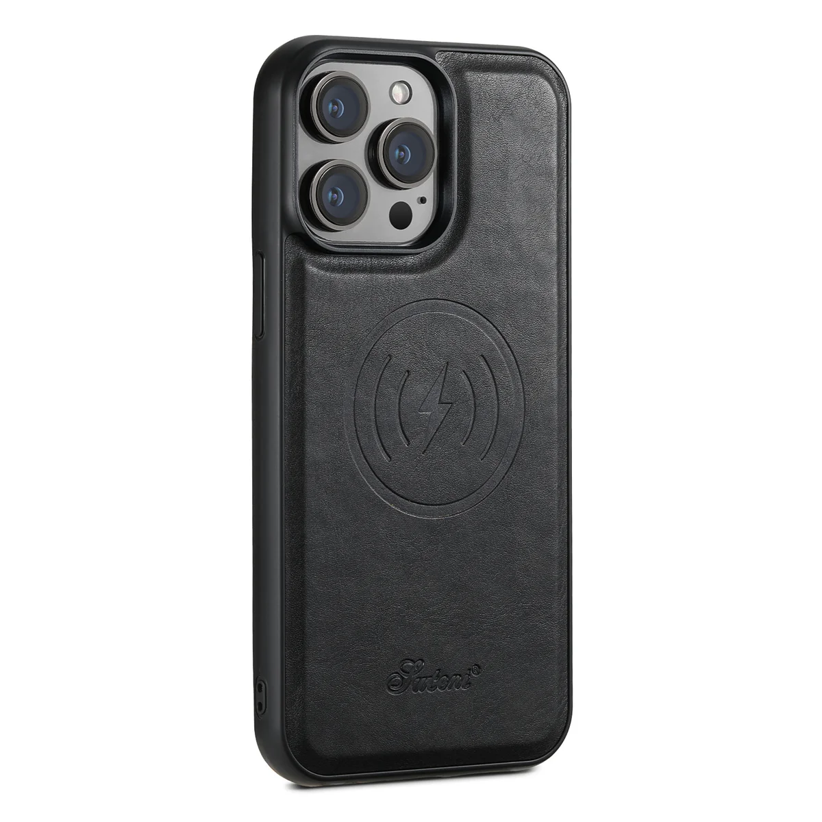 SUTENI Lüks Yağ Balmumu Deri Manyetik Kılıf iPhone 16 Pro Max 12 13 14 Pro 15 16 Artı Kablosuz Şarj arka kapak Kılıf Çapa