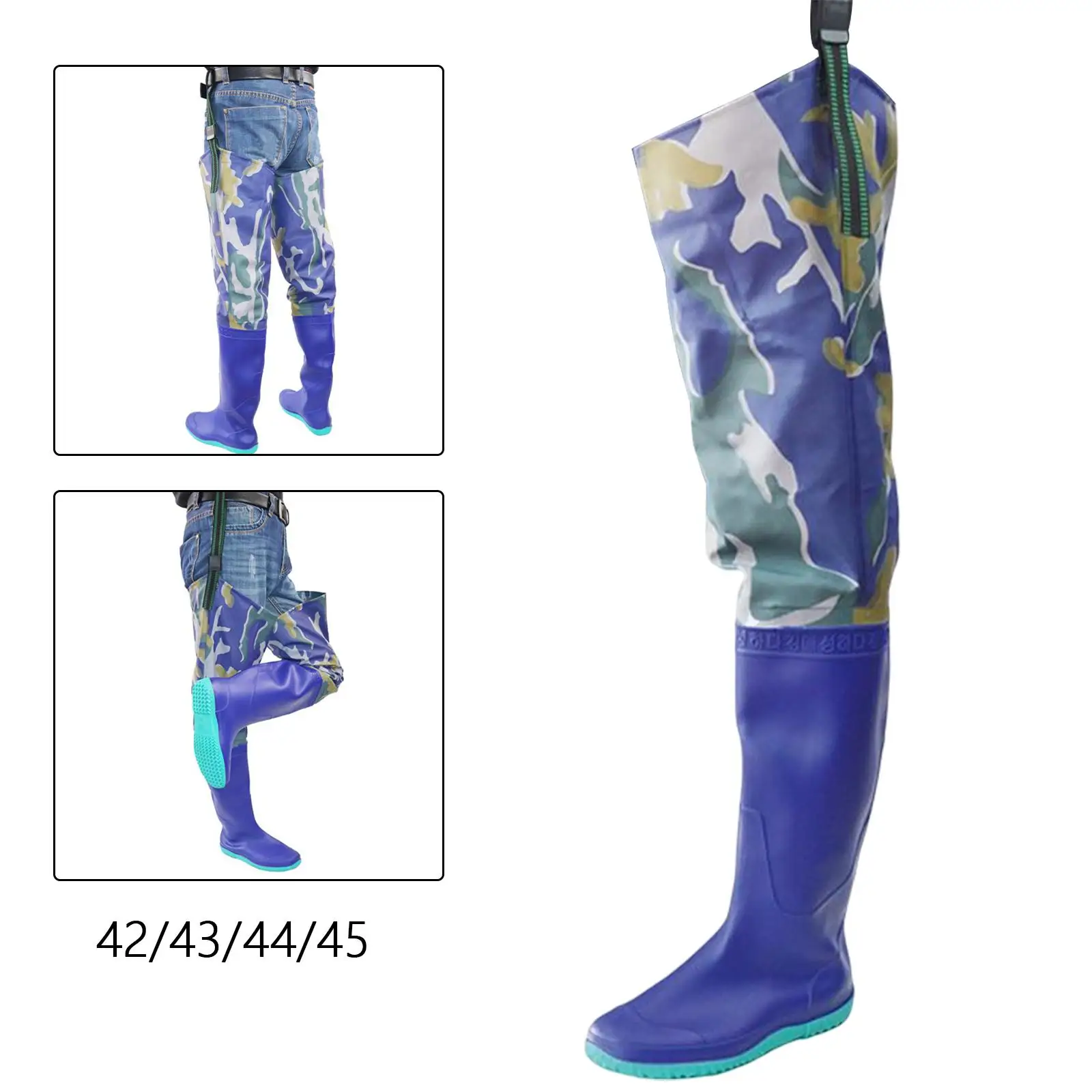 Hip Waders Water Resistant Hip Boots Wading Pants Anti Skid for Men Women Bootfoot Nylon Wading Trousers for Gardening