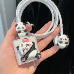 Adorable Panda Watch Protective Case with Fast Charging Cable Organizer (1)