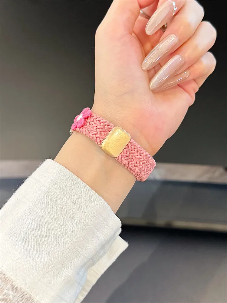 Braided Loop Elastic Bracelet Woven Nylon Strap