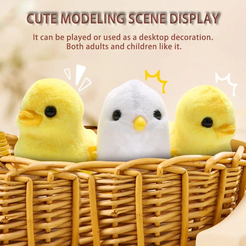 2pcs wind-up jumping chicken and duck toys, simulated plush chicken and duck walking simulation, Halloween and Christmas gifts 5