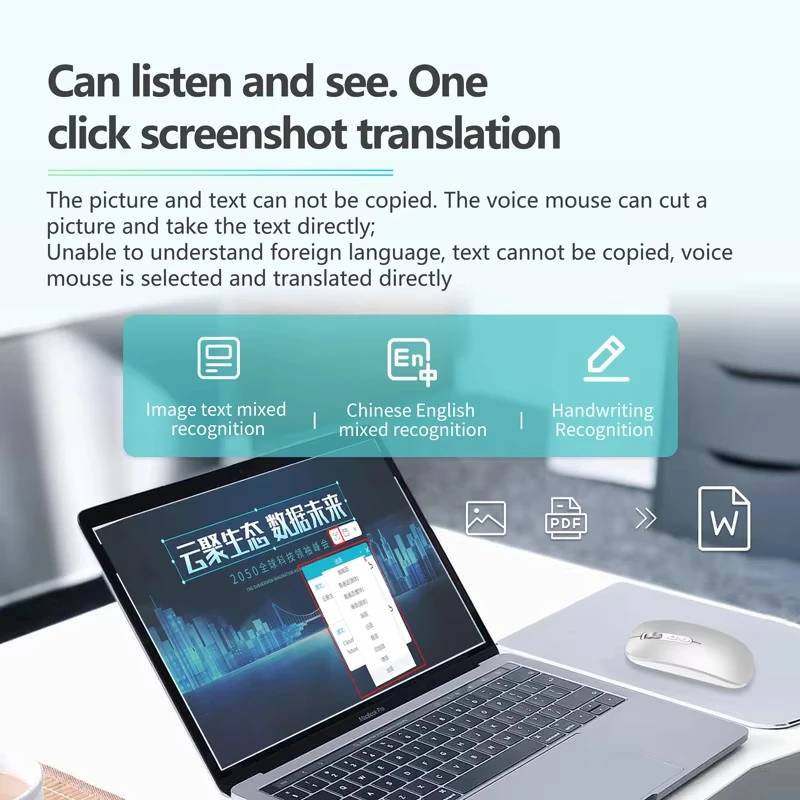 Xiaomi Wireless Mouse AI Intelligent Voice Mouse 2.4G Dual-mode With Voice-activated Typing Silent Rechargeable Bluetooth Mouse 5