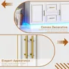75” Tall 3 Doors Armoire Wardrobe Closet with 2 Drawers and LED Lights, with Shelves and Hanging Rod, Wardrobes 6