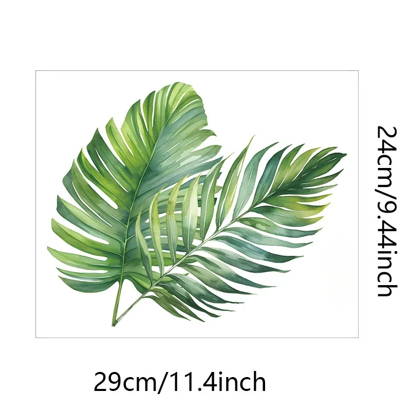 Green plant turtle back leaf toilet bathroom toilet stickers home decoration wall stickers self-adhesive