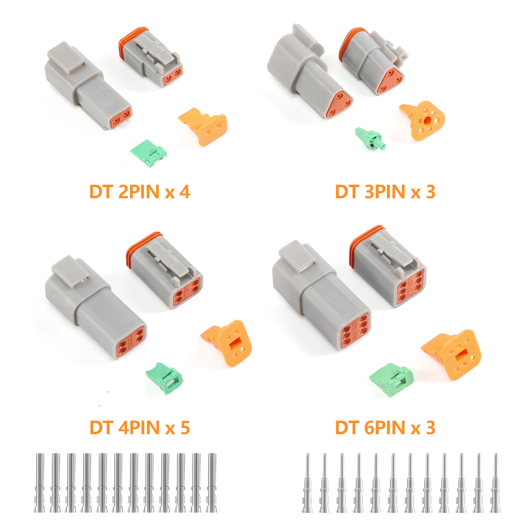 

1 BOX for Deutsch DT Series Waterproof Wire Connector Kit DT06-2 3 4 6S DT04-2 3 4 6P Automotive Sealed Plug