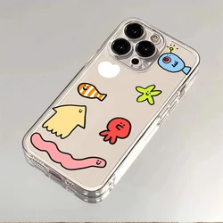 Cartoon Ocean Creatures Cute Soft Phone Case Cover - iPhone 12 Mini (1)
