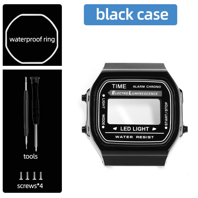 Enhanced Stainless Steel Case for Casio Small Square Watches - Upgraded Black/Gold/Silver Watch Accessory