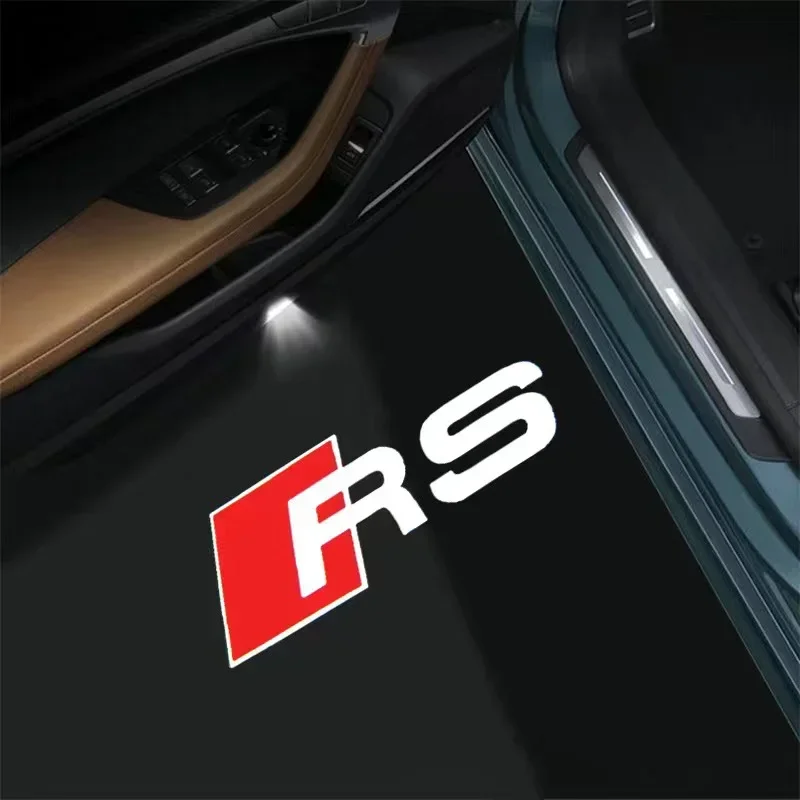 2PCS Led Car Door logo Welcome Light For Audi A4 B5 B6 B7 B8 B9 A1 A3 8V 8P 8L A6 C7 A5 A7 A8 Q3 Q5 Q7 TT S3 S6 Sline Quattro led car lights