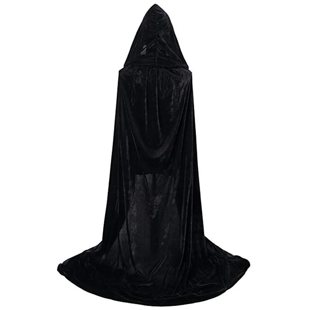 Halloween Cloaks Gothic Hooded Cloak Adult Elf Witch Long Purim Carnival Capes Robe Larp Women Men Vampires Grim Reaper Party — detail image 13