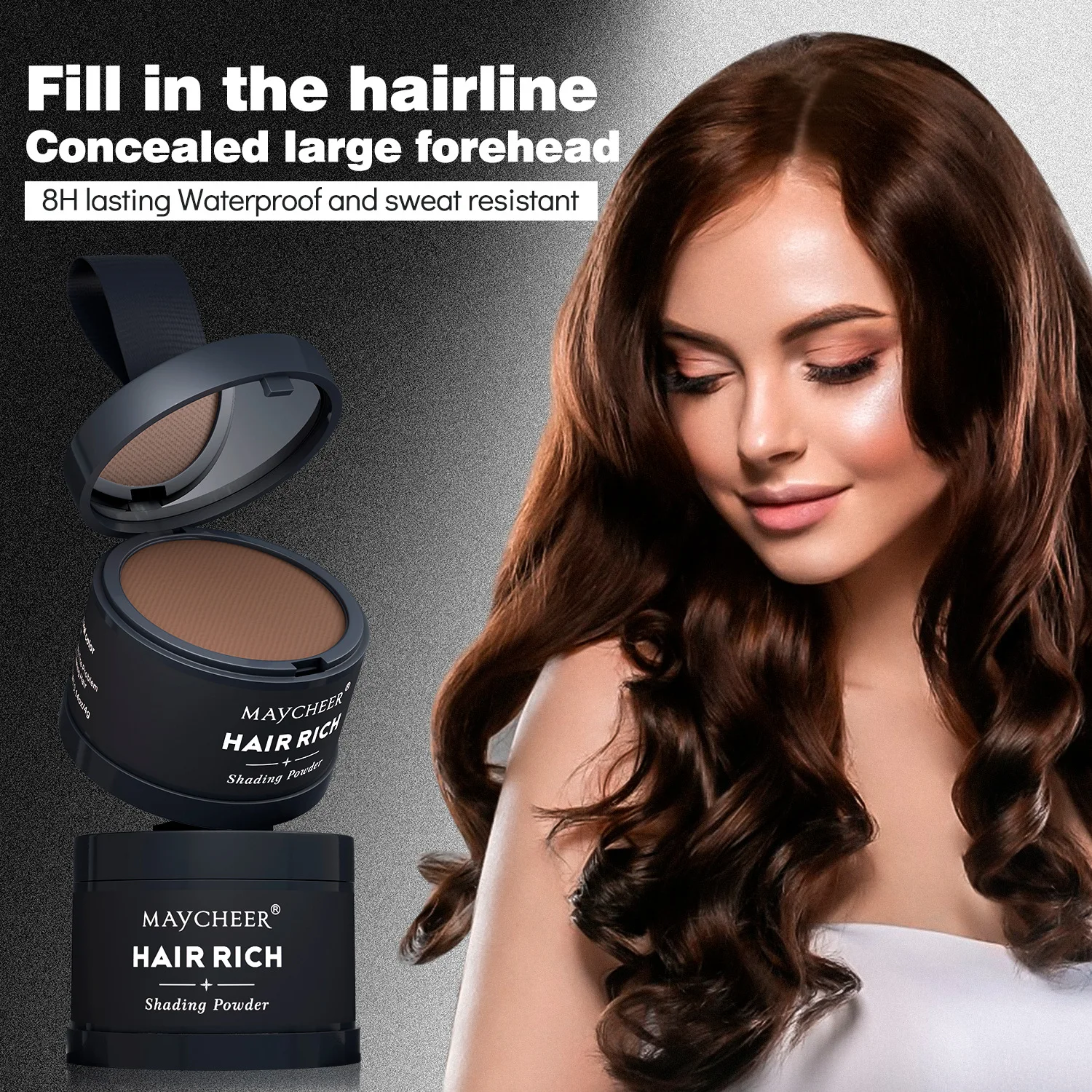 MAYCHEER Hair Shadow Powder Waterproof Hair Line Edge Control Powder Line Shadow Root Cover Up Makeup Concealer