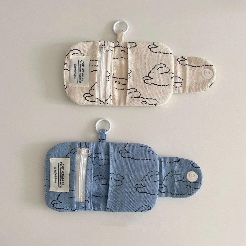 Lovely Cartoon Pouch  Portable Storage Bag Coin Purse Snap Fastener Card Bag Simplicity Cute Card Holder Fashion Casual Wallet