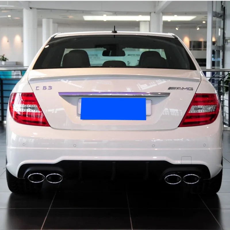 뒷 트렁크 리드 부츠 Ducktail 스포일러 날개 2007-2014 메르세데스 벤츠 C 클래스 W204 C180 C250 C300 C63 AMG 튜닝 액세서리