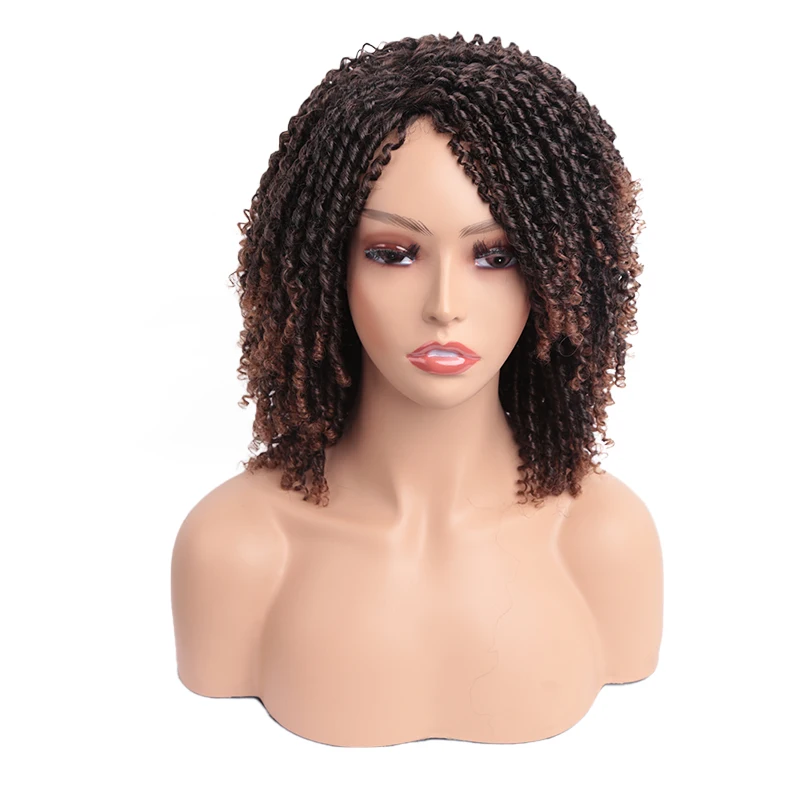 Amir Dreadlock wig for Black Women and Men Short Curly Big Afro Braided Wigs Faux Locs Twist Braiding Synthetic Wigs