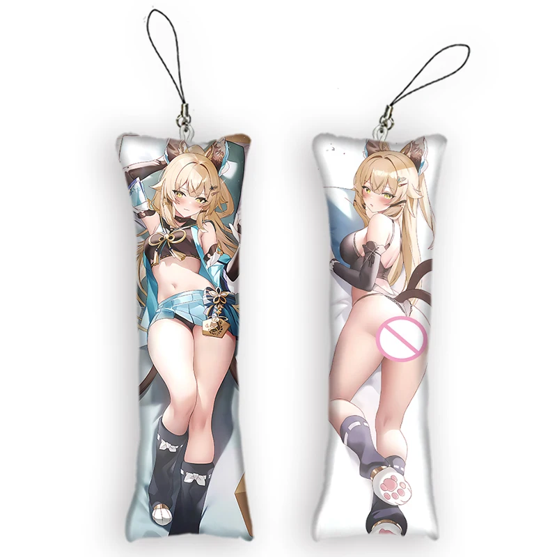 

Genshin Impact Kirara Sexy Key Ring Key Chain Pendant Cute Anime Accessories Mini Dakimakura Body Pillowcase Keyring Pendants