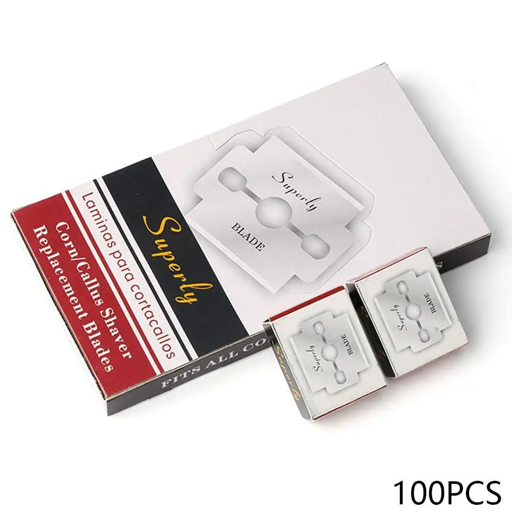 스킨 리무버 핸드 풋 파일 발 칼 레무버 하드 풋 케어 페디큐어 기계에 대한 100 Pcs 스틸 교체 블레이드