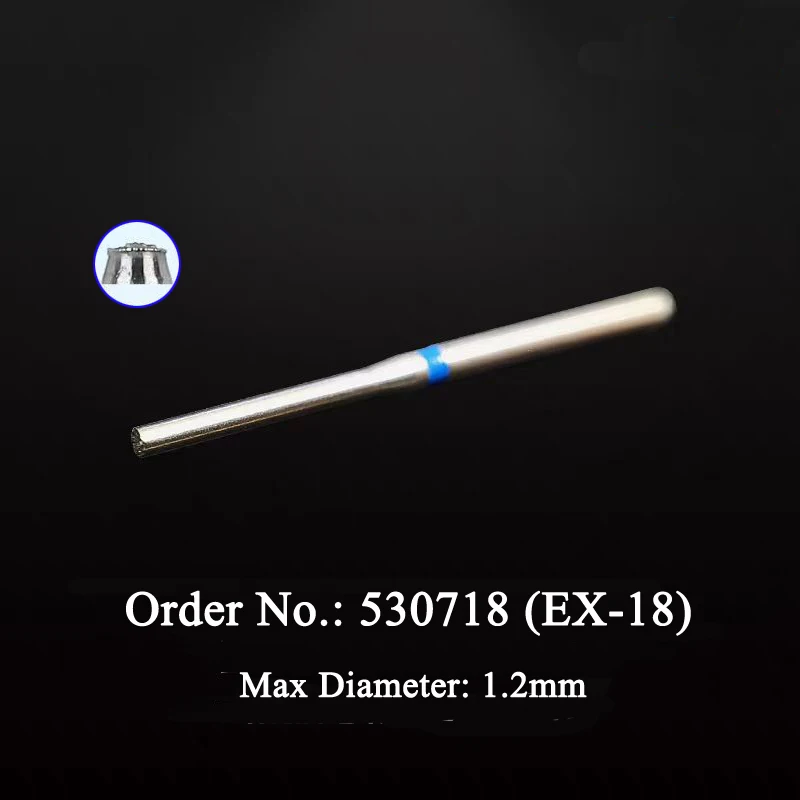 Safe End Cutting Diamond Bur ISO 150/012 (EX-18) For Shoulder Preparation, Inlay/Full Crown Prepare 5 Pieces Bur/Pack 3