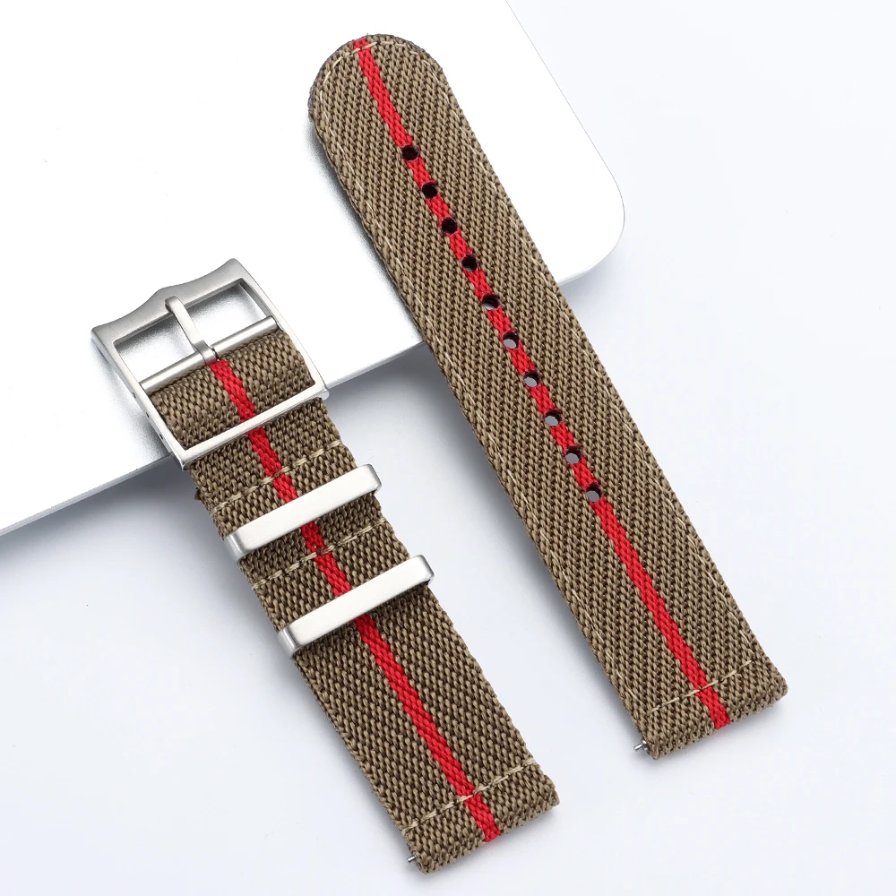 Nylon Woven Canvas Quick Release Watch Strap for Men - Military Sport Style, 20/22mm Adjustable Bracelet