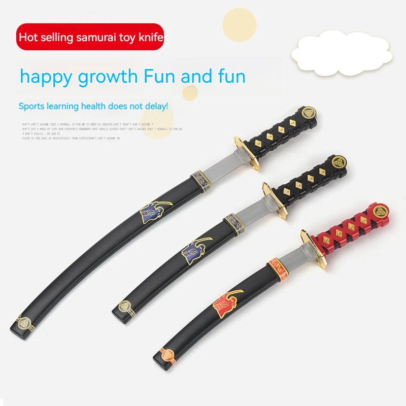 

Cross-Border 55cm Ninja Weapon Simulation Long And Short Sword And Scabbard Toy Fierce Battle Weapon Sword Model Children'S Gift