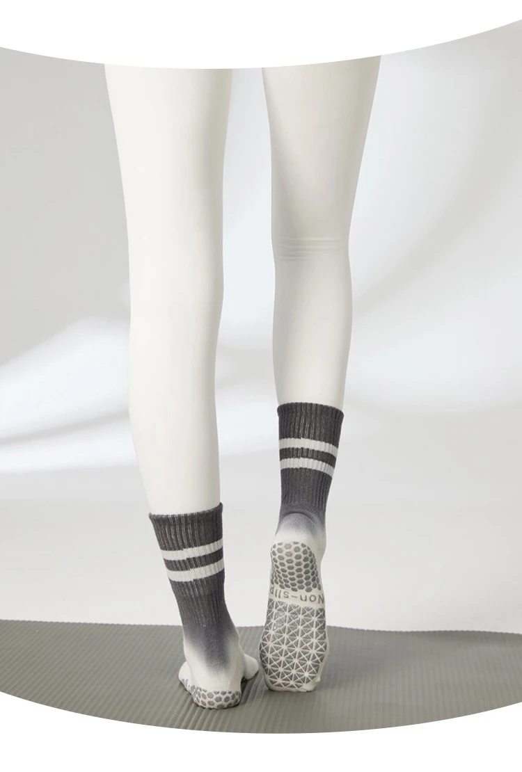 Yoga Socks Autumn Winter Women Tie-dye Gradient Stripe Pile Cotton Silicone Non-slip High Quality Pilates Grip Crew Socks 57 Sf9ce3828e90c4df0b9bc3d3359161d0bg