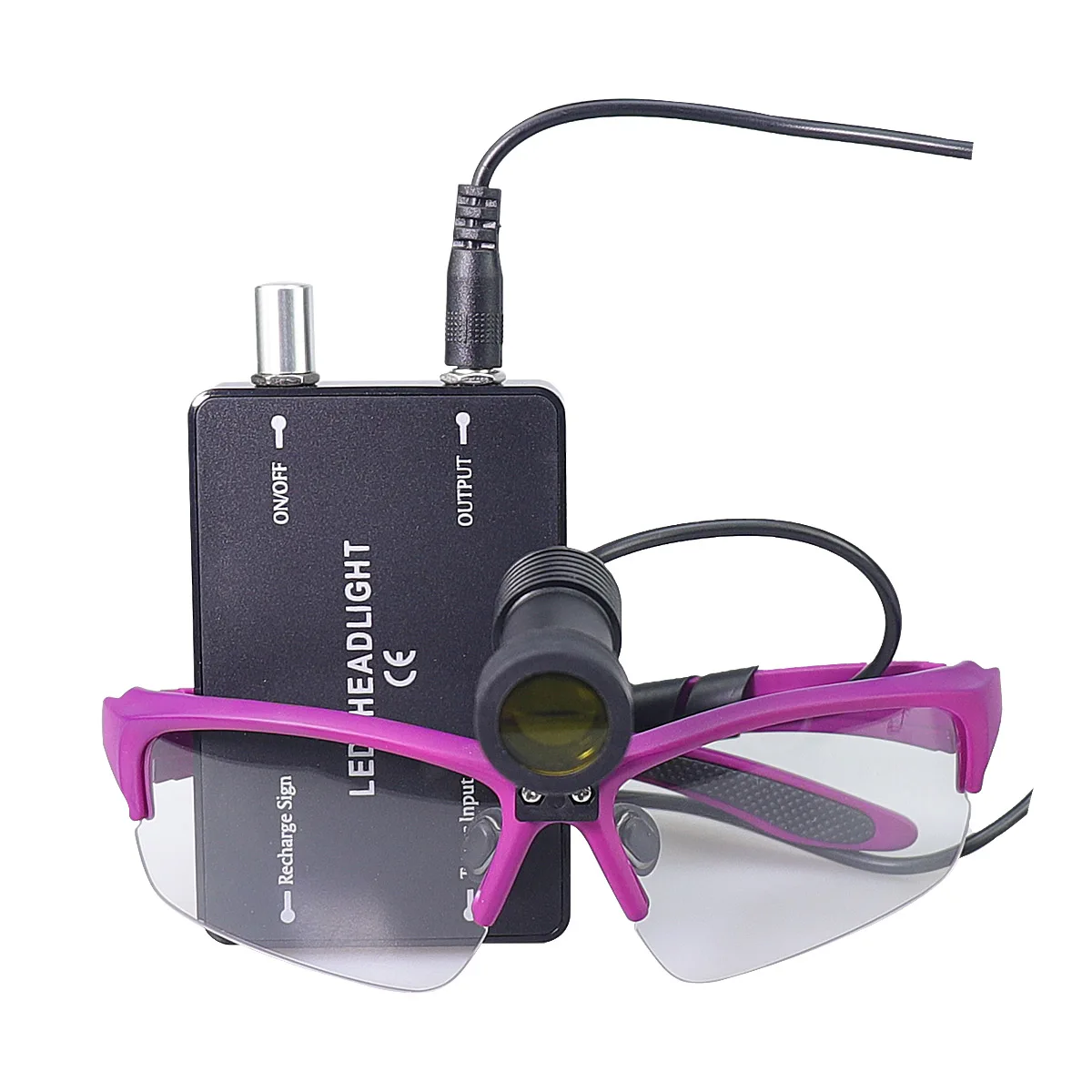 

LED Dental Surgery Headlamp With Protective Glasses Rechargeable Lithium Ion Louver Chamber Headlamp 5W