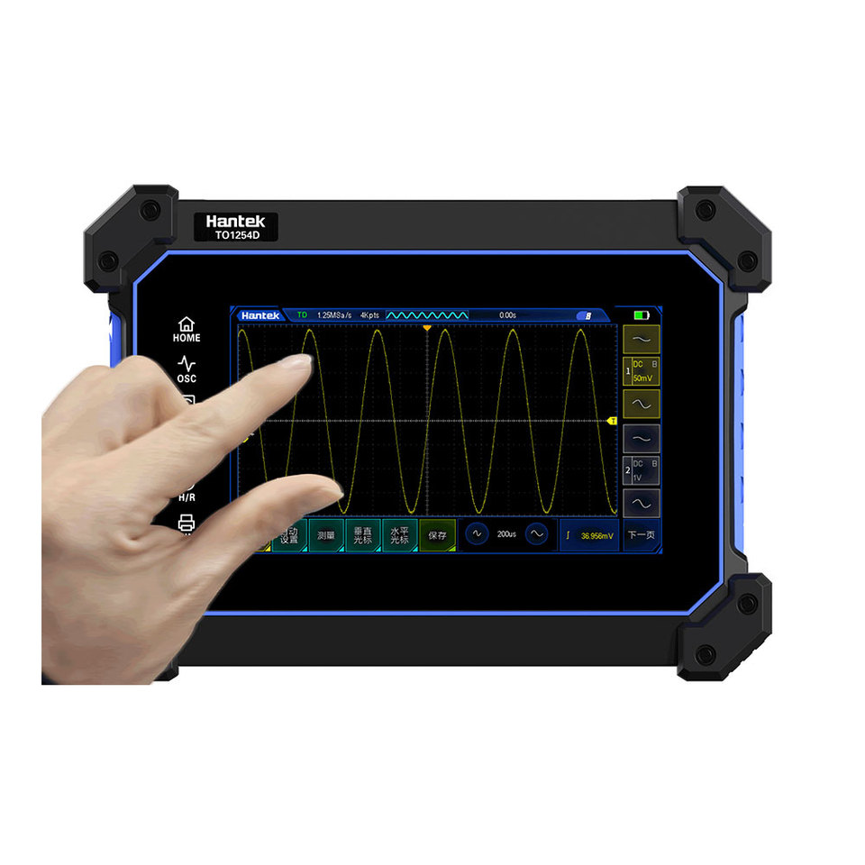 Hantek TO1112D Digital Oscilloscope Touch Screen 2 Channels 110Mhz Hanheld USB Osciloscopio + Signal Source +Multimeter