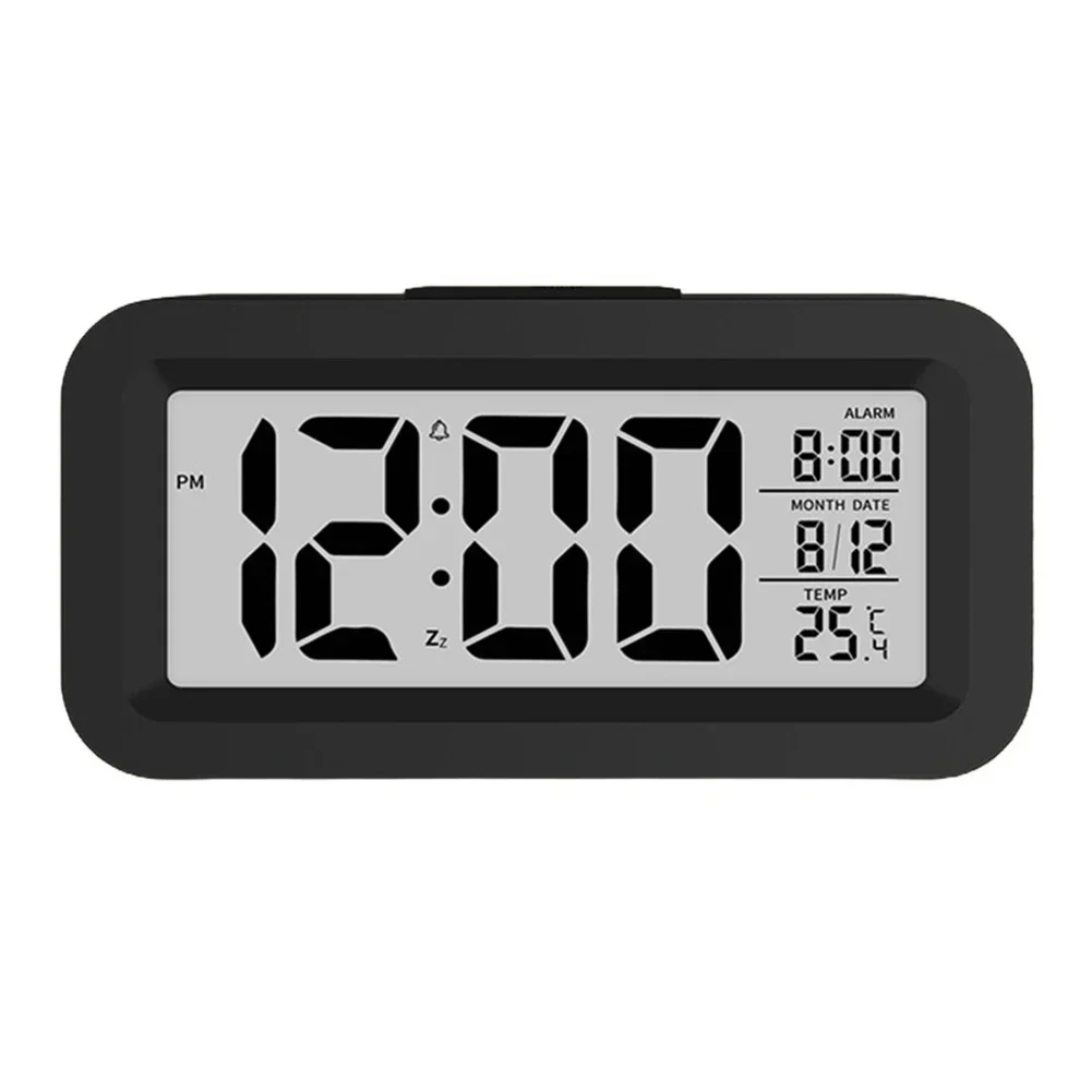 Digital LCD Alarm Clock Electronic Digital Alarm Screen Desktop Table Clock For Home Backlight Snooze Calendar