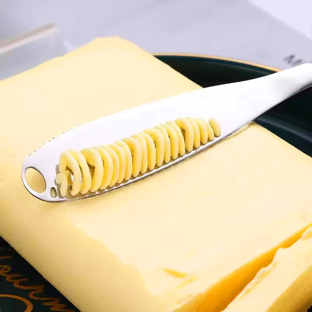 1pc Stainless Steel Butter Knife Tableware Cheese With Holes Spatula Bread Jam Knifes Toast Wipe Cream Bread Cheese Cutter